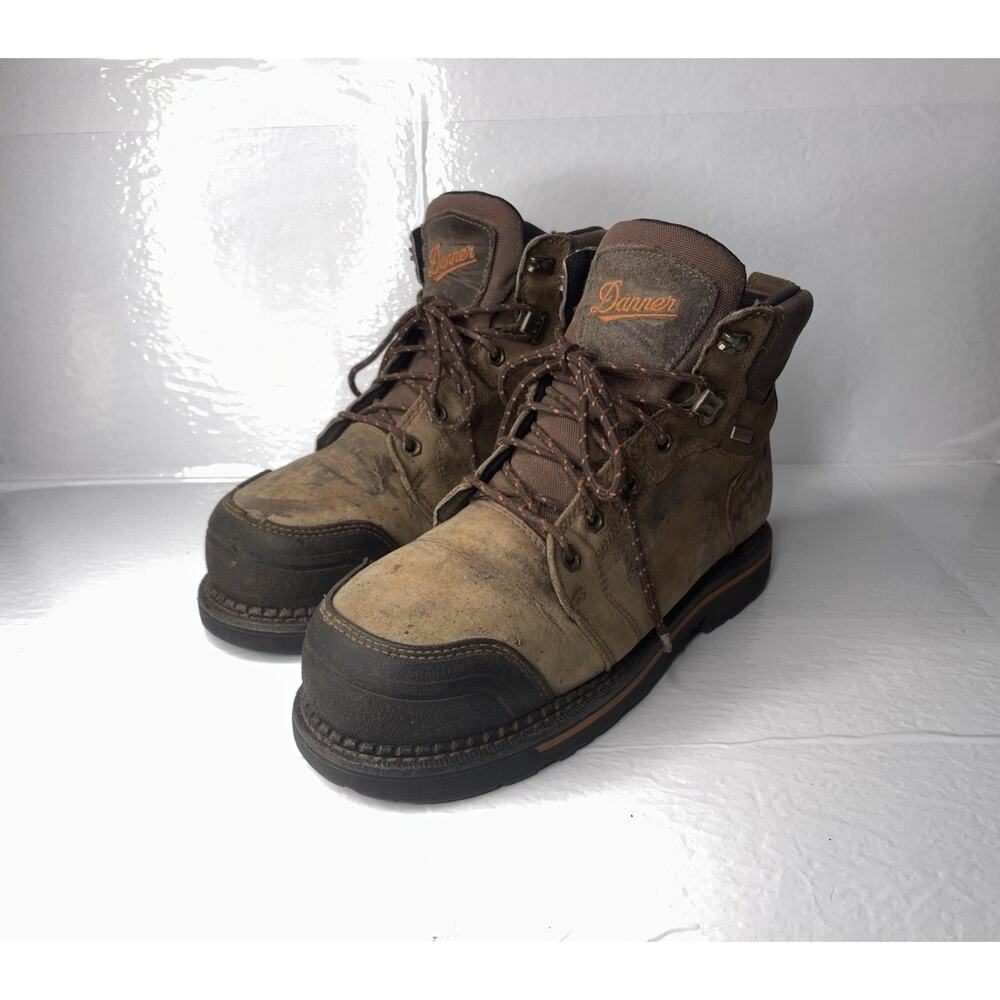 DANNER Trakwelt 8" Waterproof Leather Safety Boots Brown 13243 Men's Size 9.5
